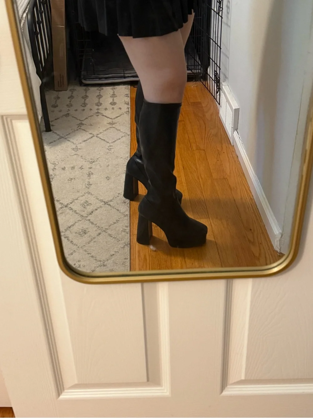 Forever 21 Black Platform Knee-High Women's Boots 8W